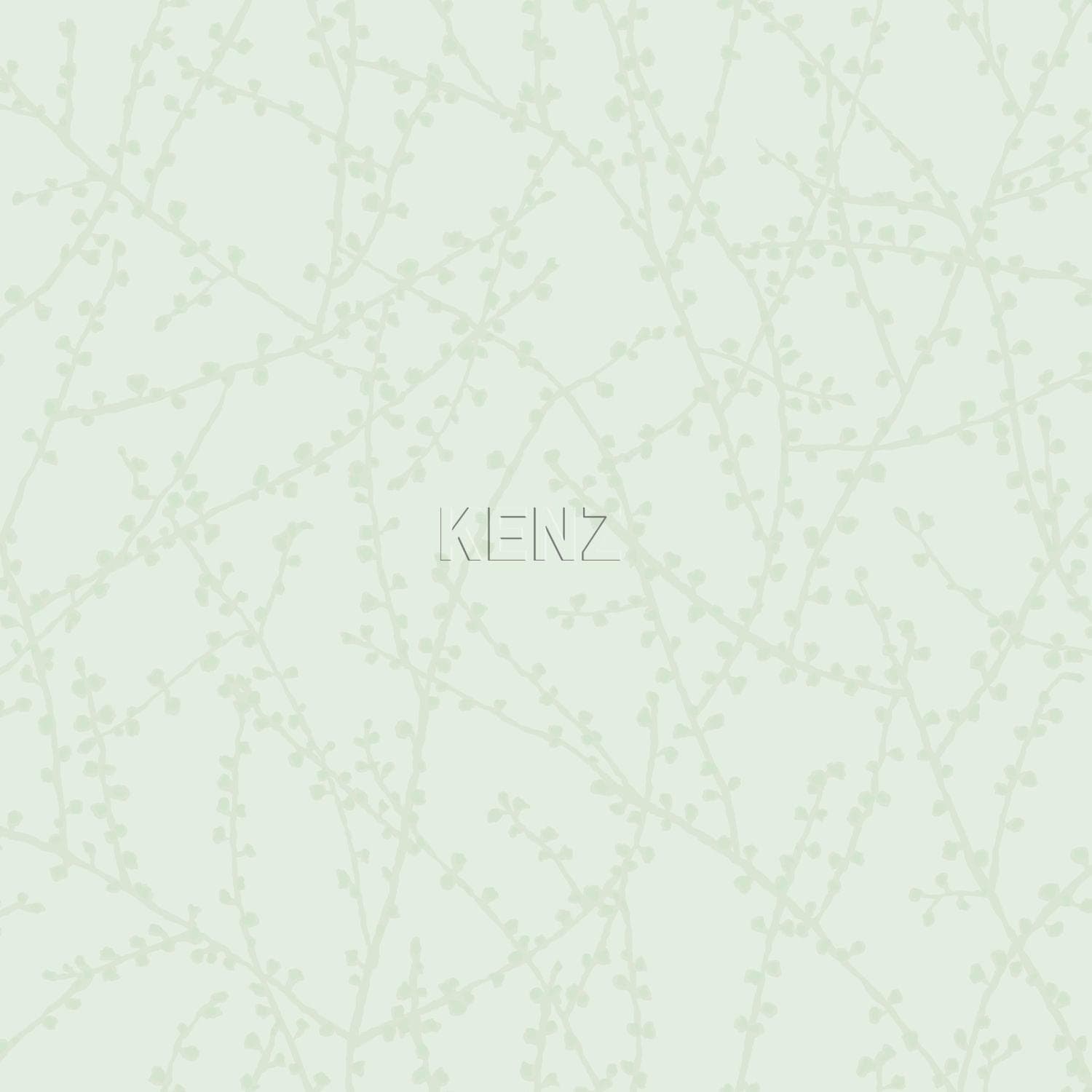 wallpaper blossom branch mint green 345735
