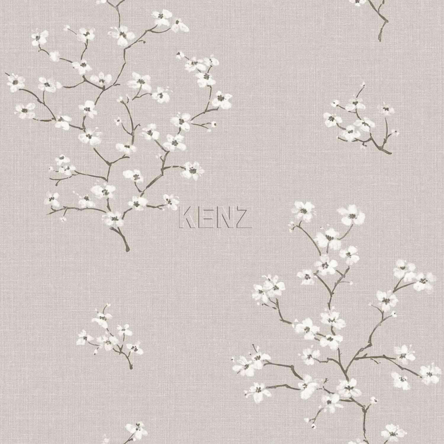 wallpaper blossom branch taupe 346543