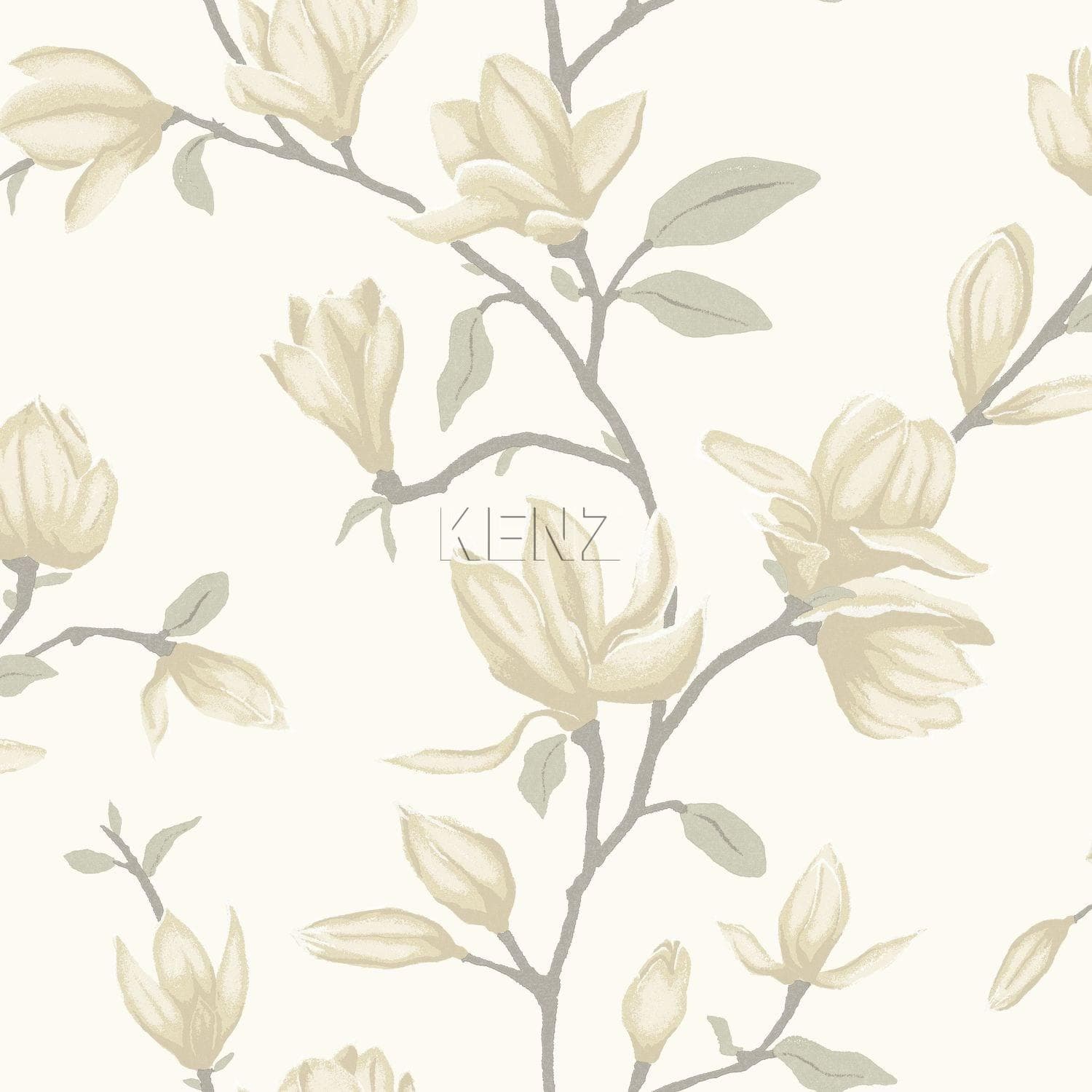 wallpaper magnolia vanilla beige 347044