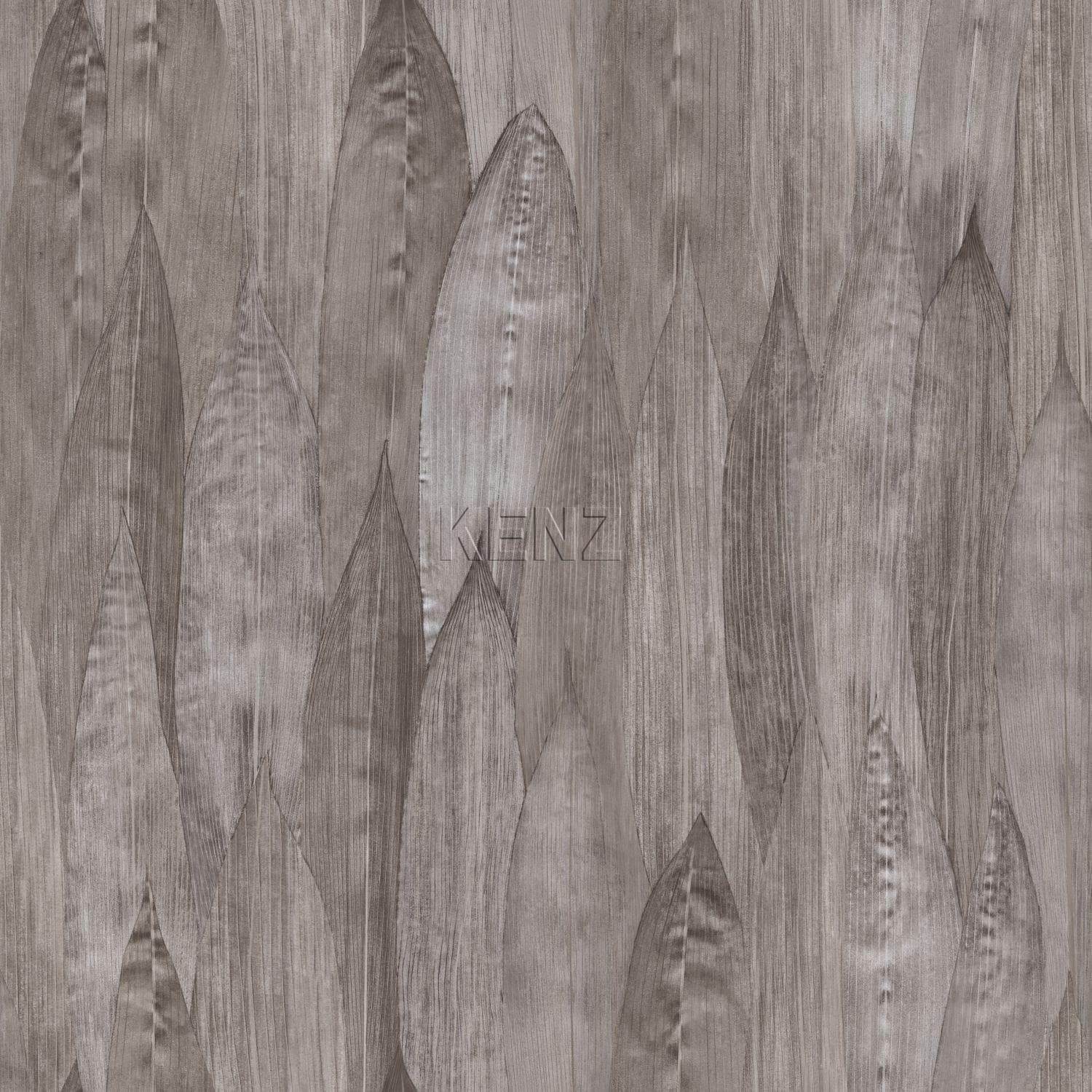 wallpaper leaves dark taupe 347367