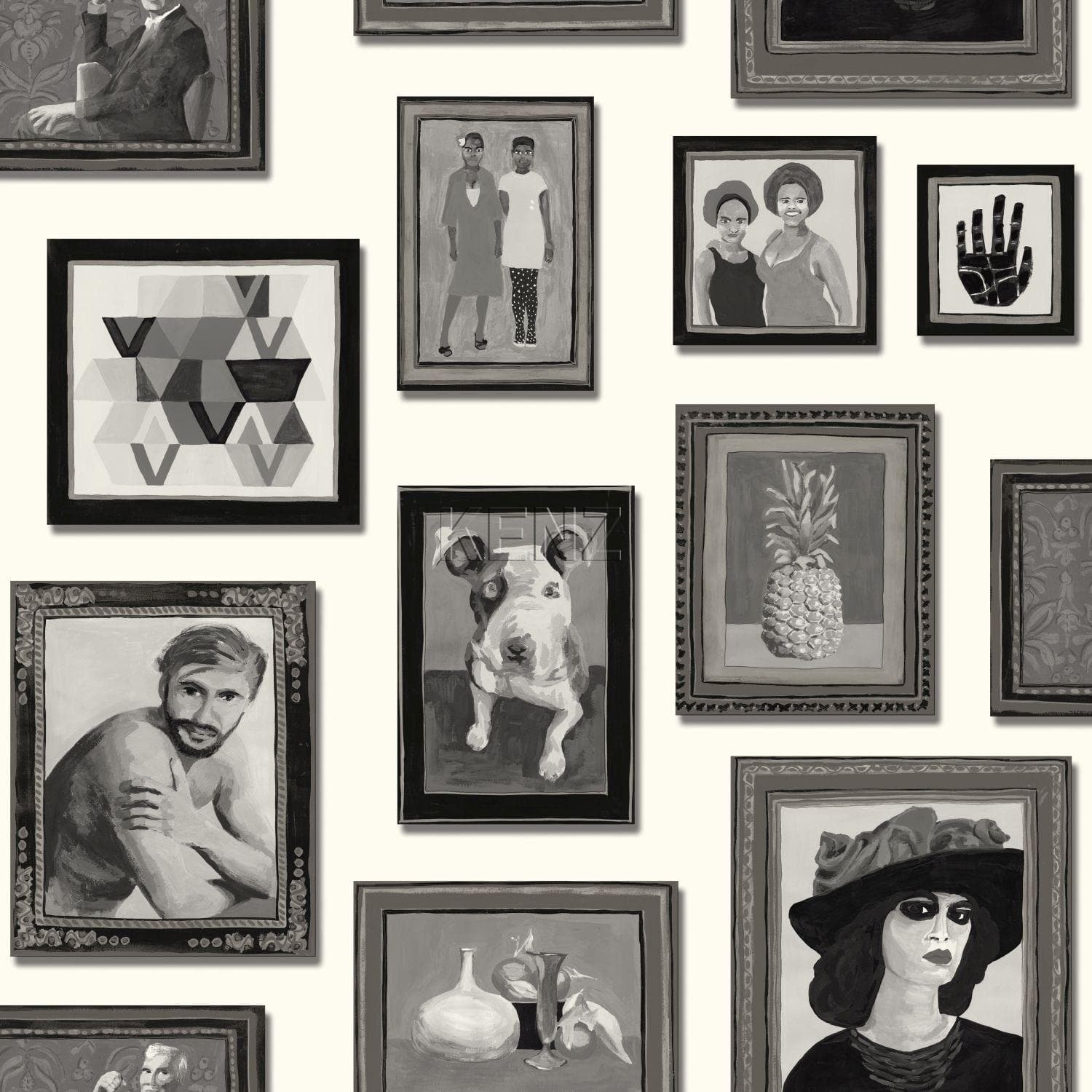 wallpaper paintings black and white 347462