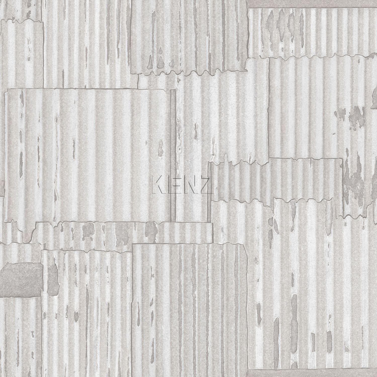 wallpaper industrial corrugated iron off-white 347619