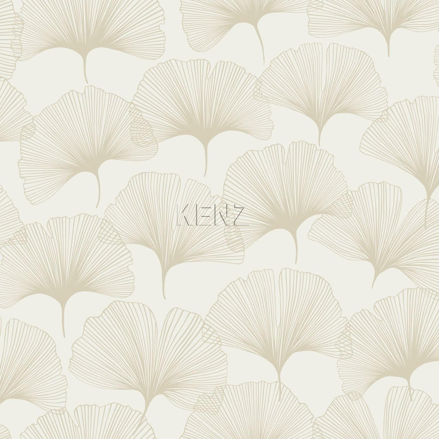 wallpaper ginkgo leaves beige and gold 347730