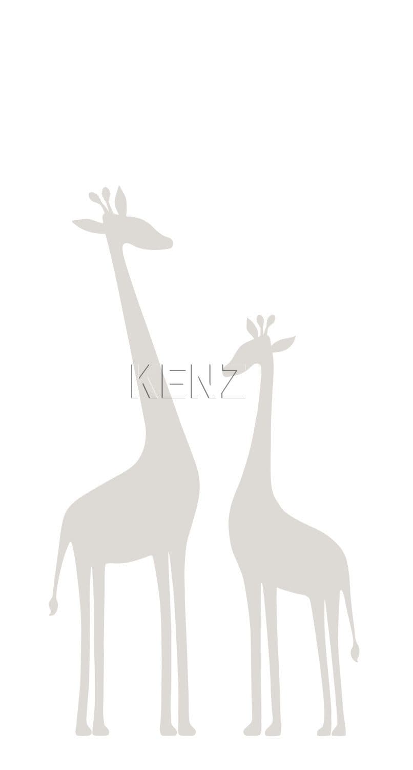 wall mural giraffes warm gray 357219