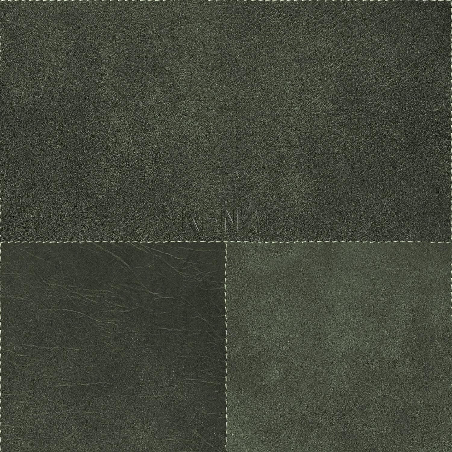 wallpaper XXL tile pattern with leather look dark green 357239