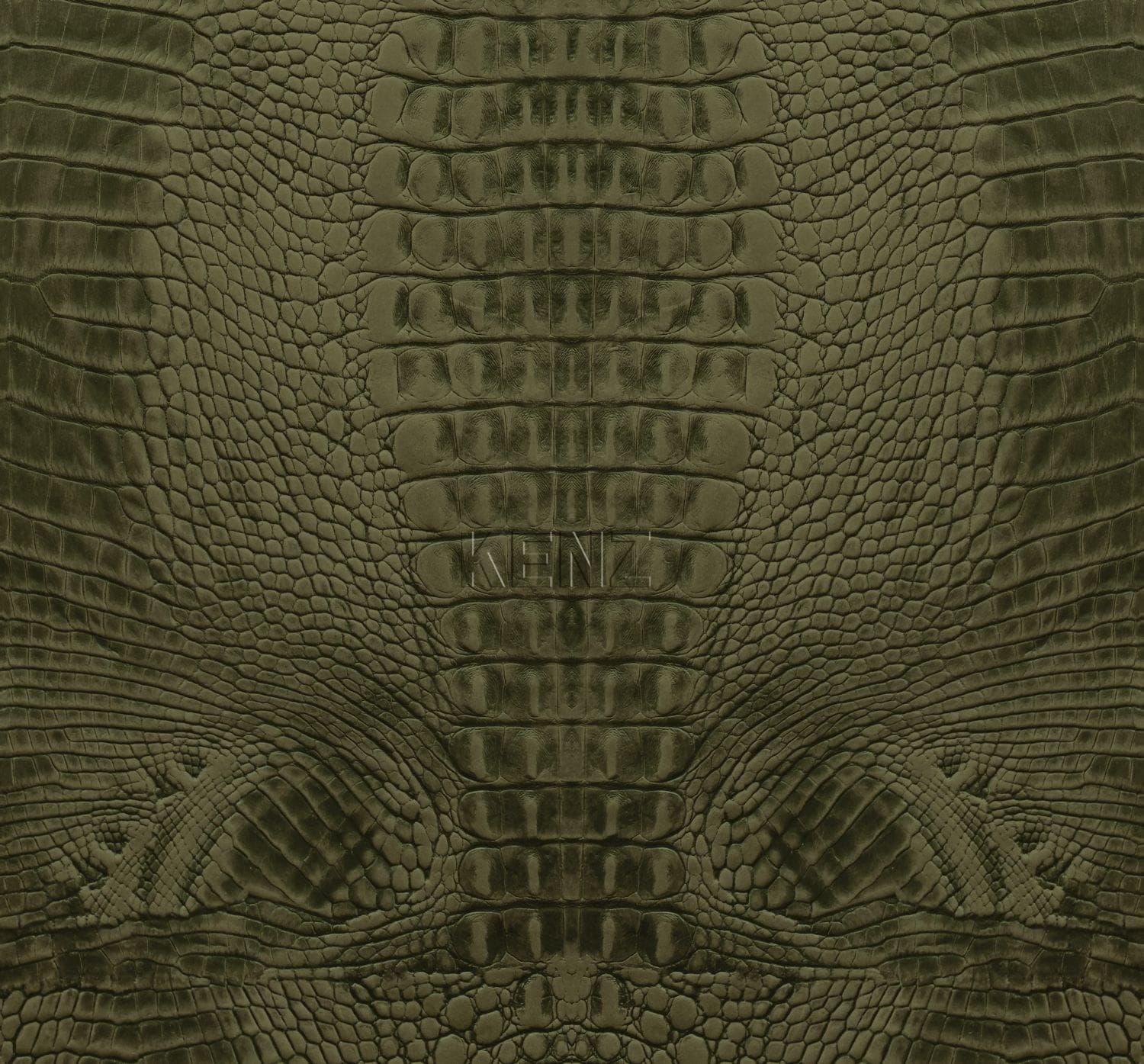 wall mural crocodile skin moss green 357246