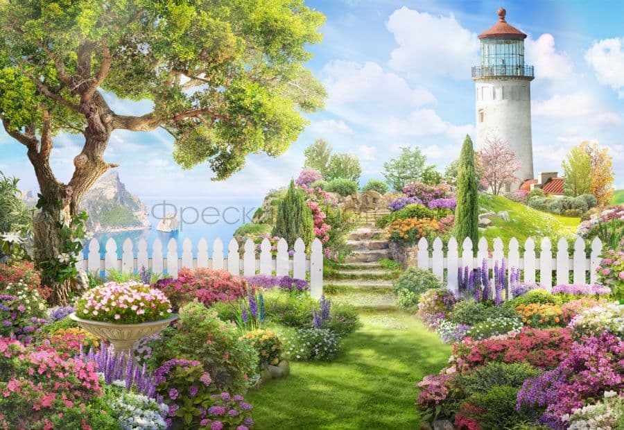 Lighthouse In Flowers