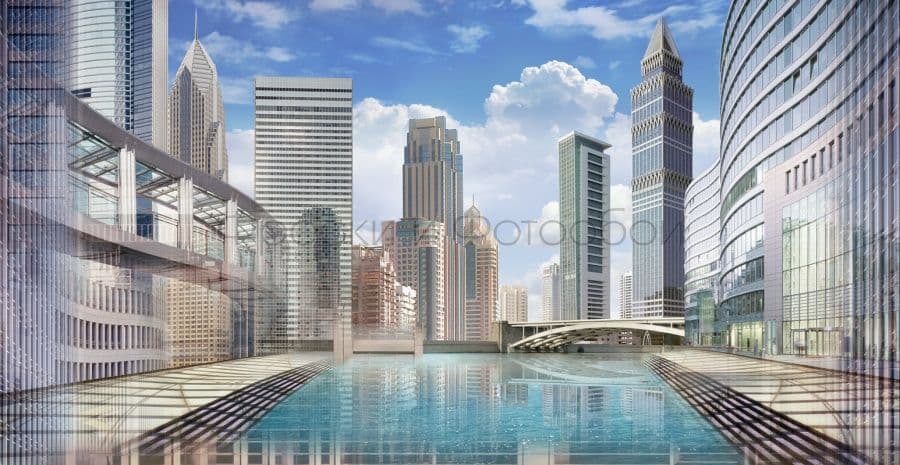 Swimming-Pool On A Roof Of A Sky-Scrapper