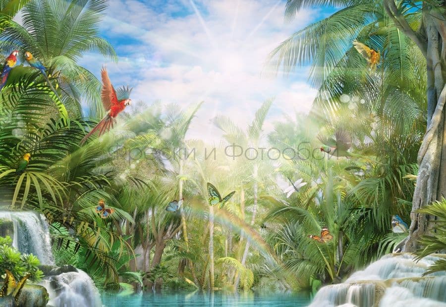 Parrots On Palms