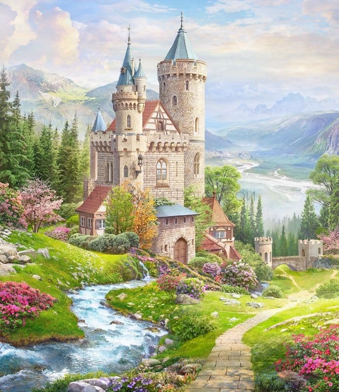 Glade Near A Castle