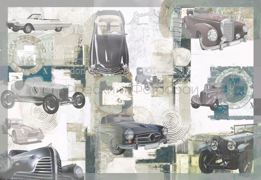 Collage Of Retro Cars