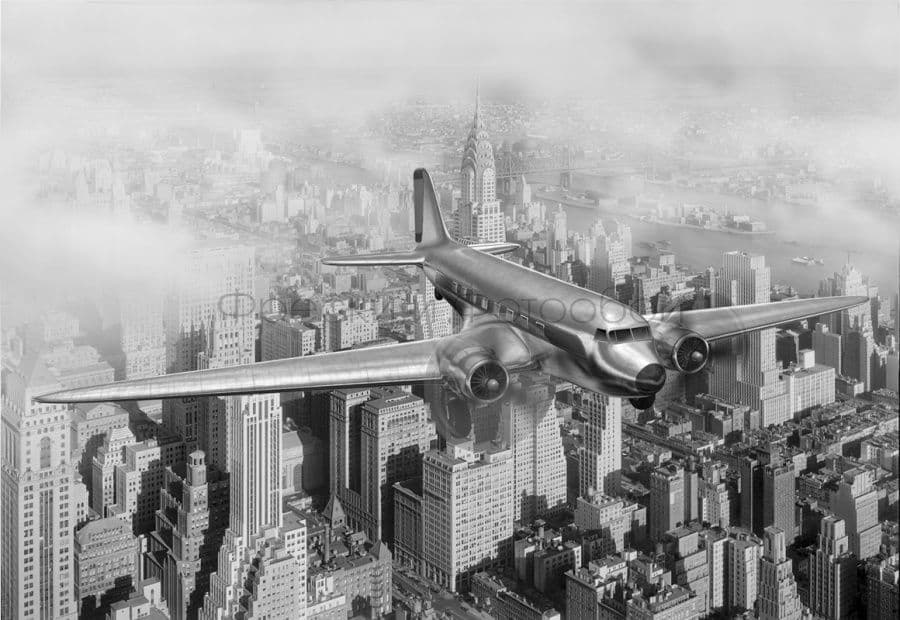 Airplane Over New York