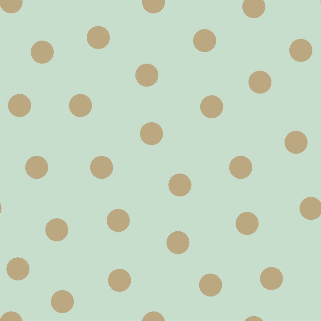 wallpaper dots grayed mint green and gold 139245