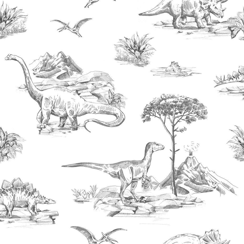wallpaper dinosaurs black and white 139269
