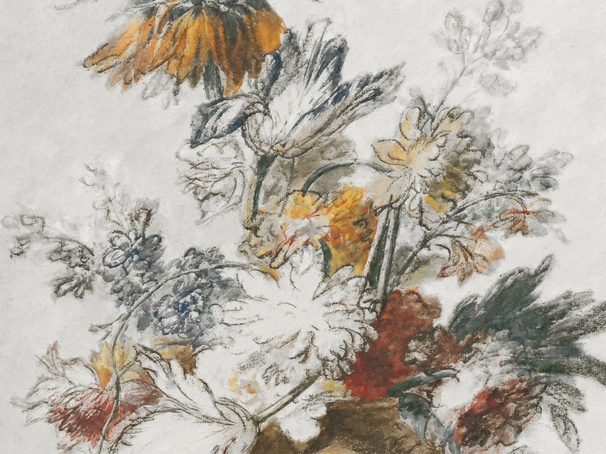 Grey Classic Flower