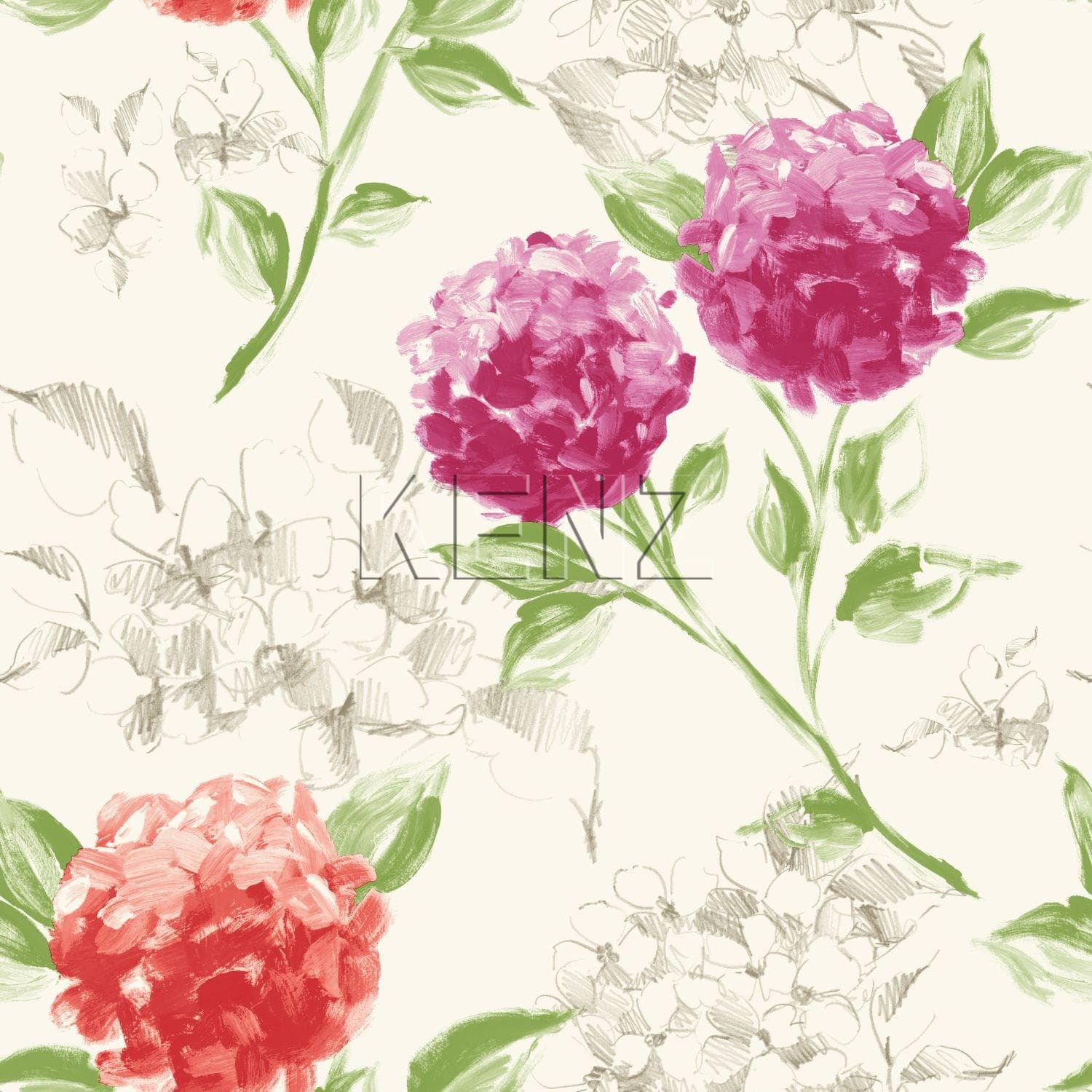 wallpaper hydrangeas pink and orange 128019