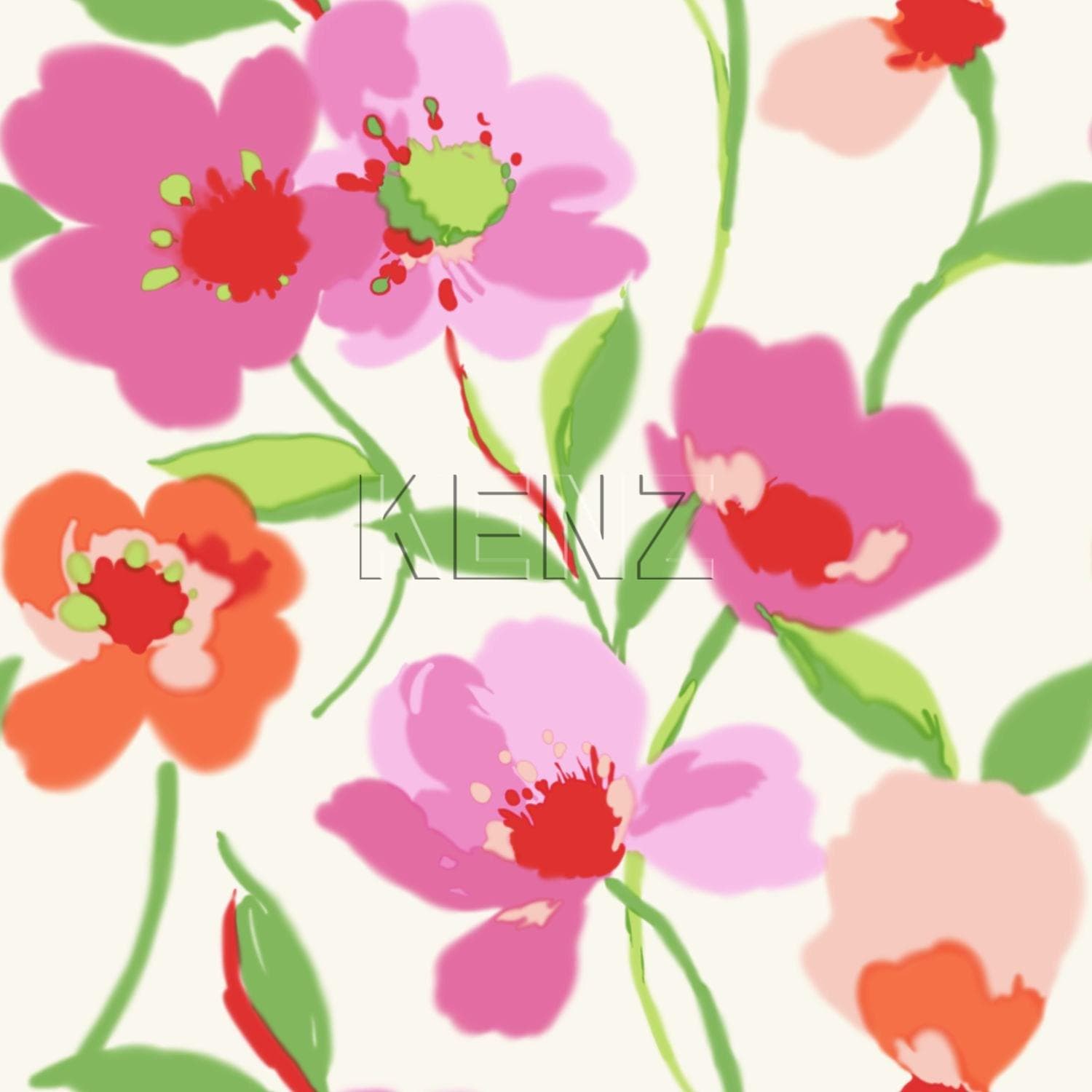 wallpaper poppies pink and orange 128026
