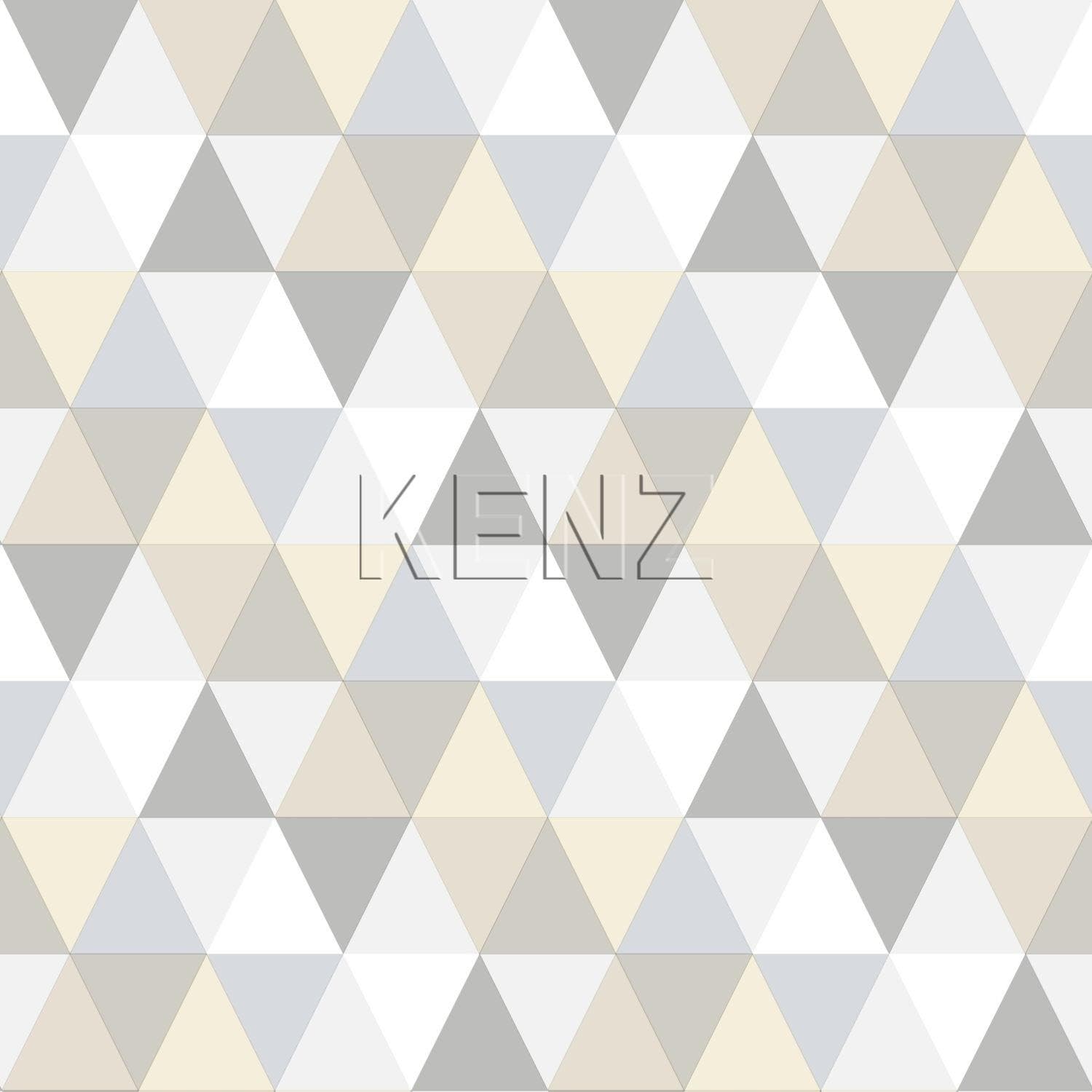 wallpaper triangles light grey, beige and white 128707