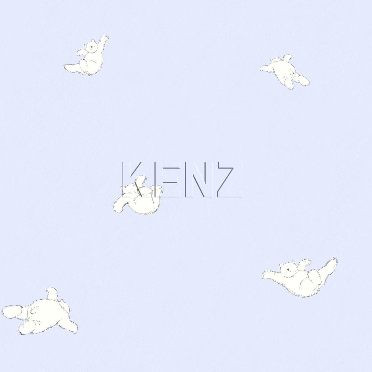 wallpaper bears soft blue 137302