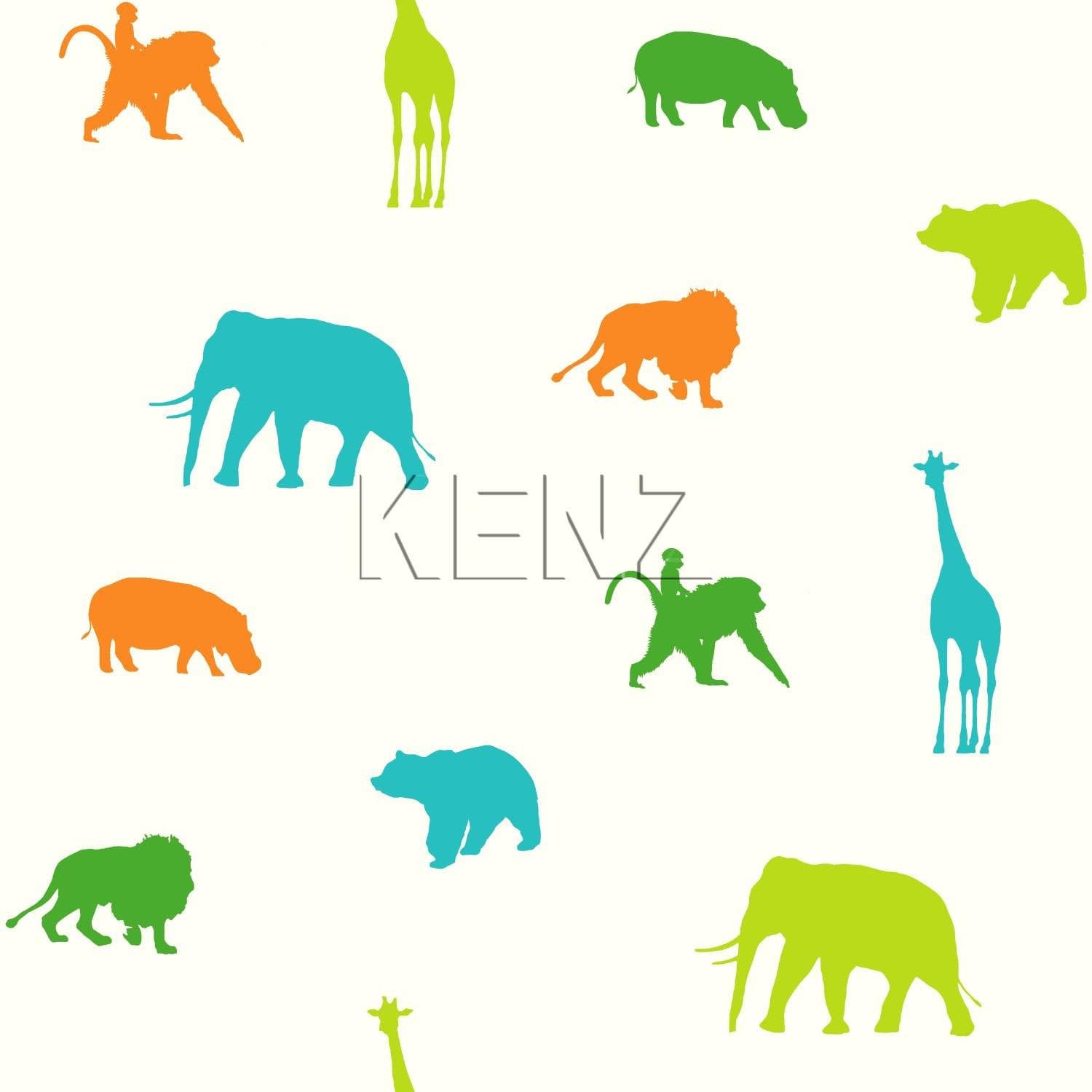 wallpaper animals lime green and orange 137335