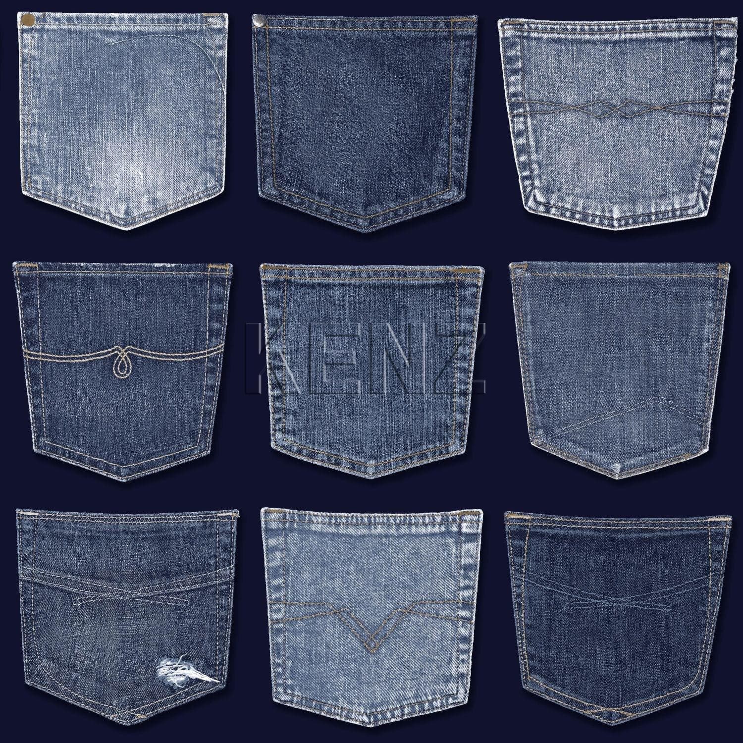 wallpaper jeans pockets blue 137741