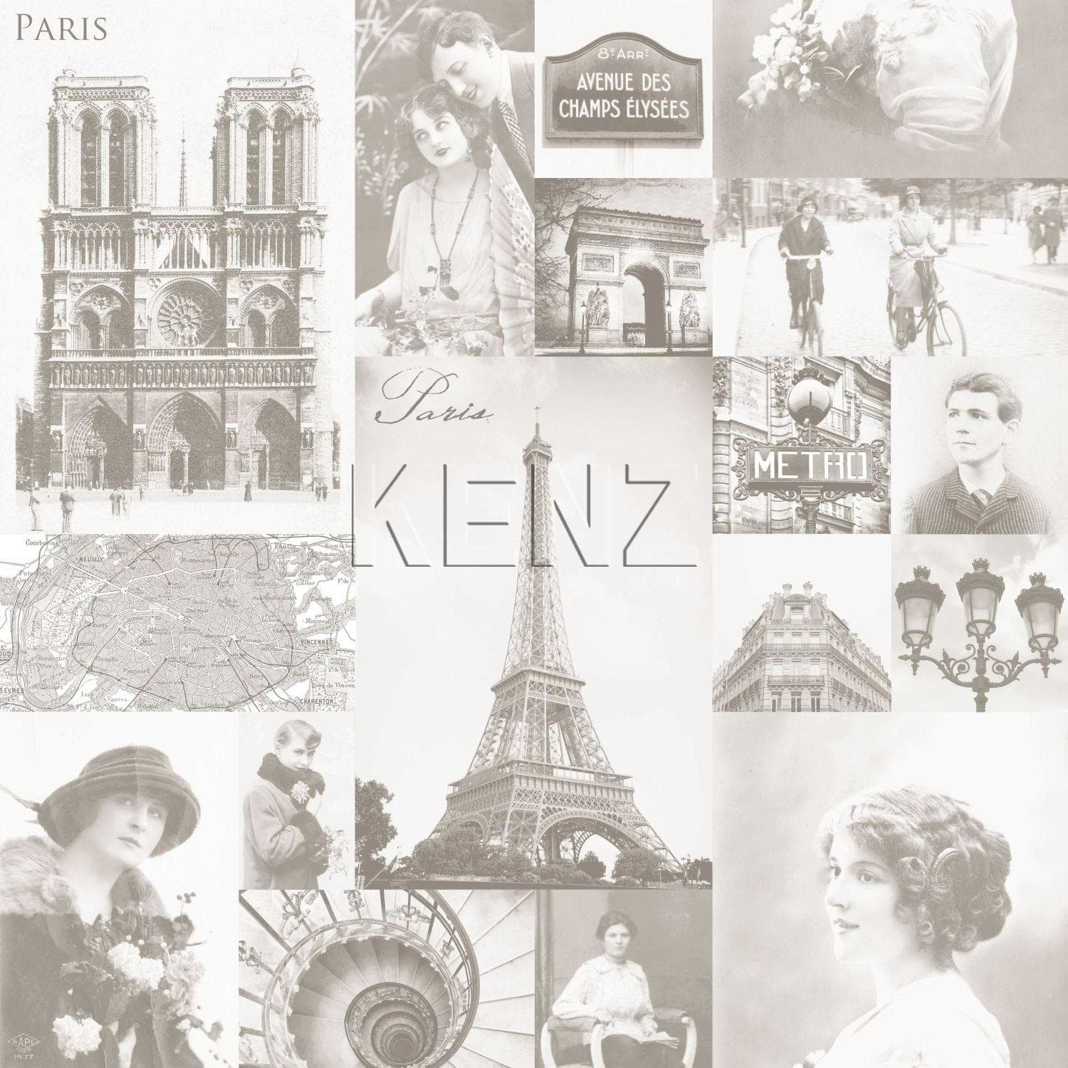 wallpaper Paris beige 138149