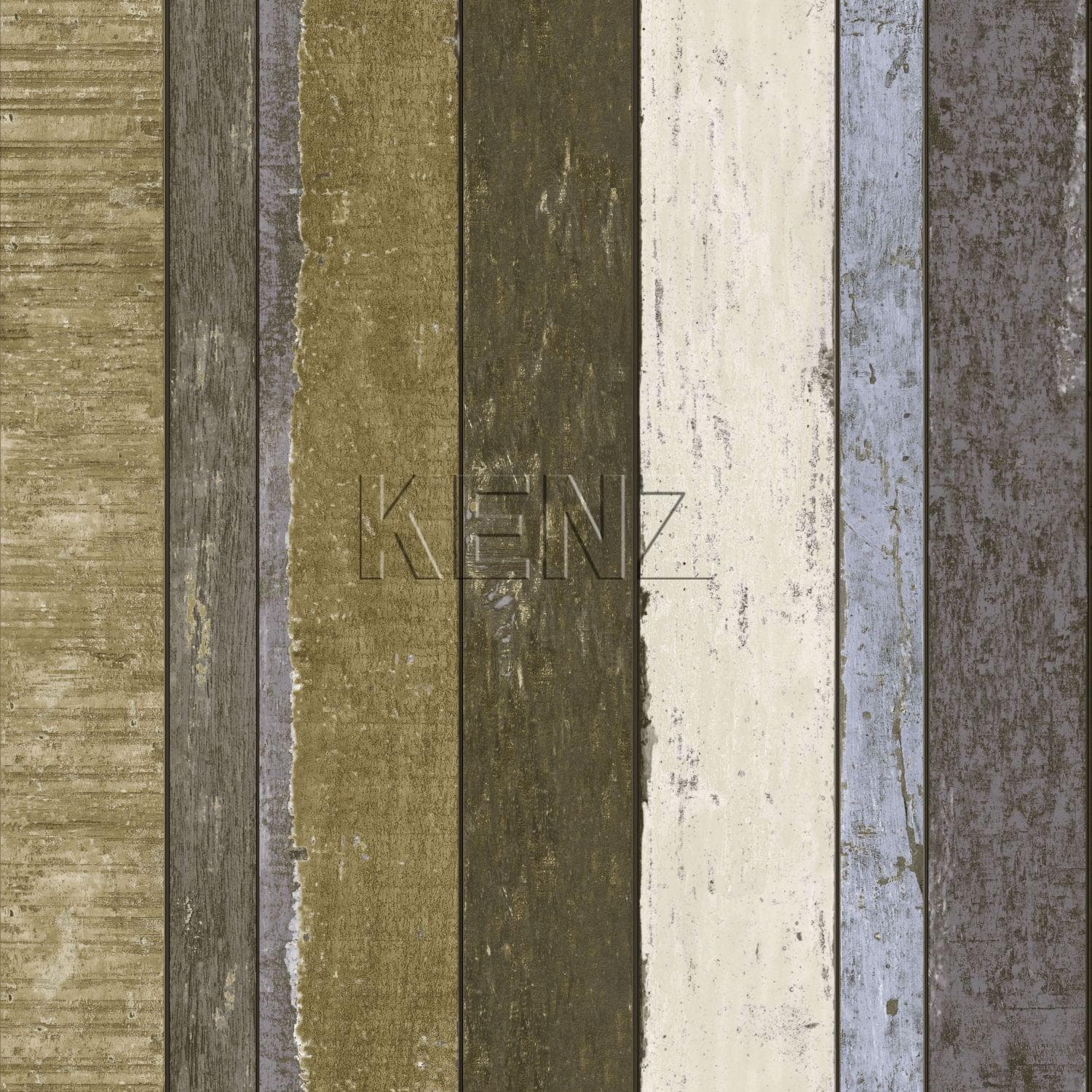 wallpaper wooden planks brown and khaki green 138253