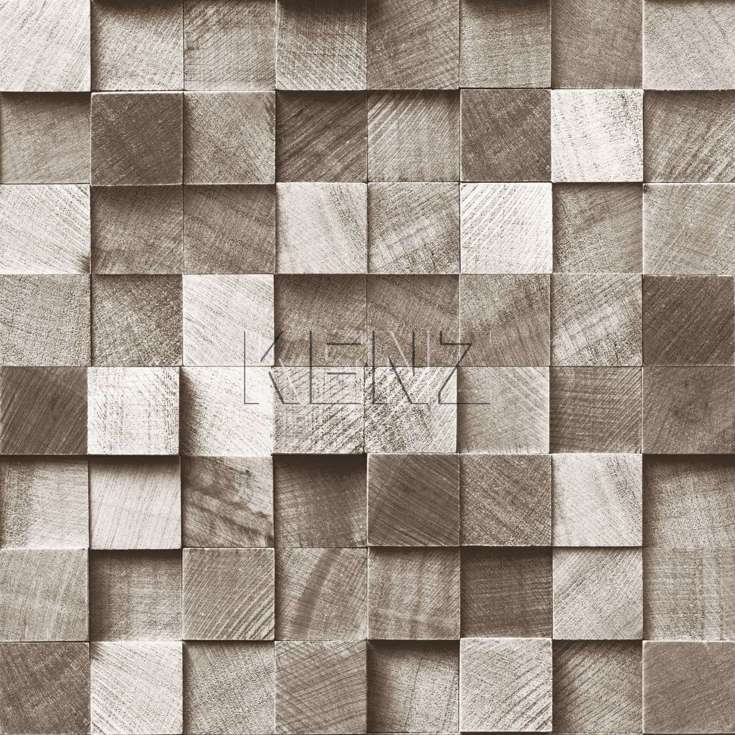 wallpaper 3D wood effect brown 138530