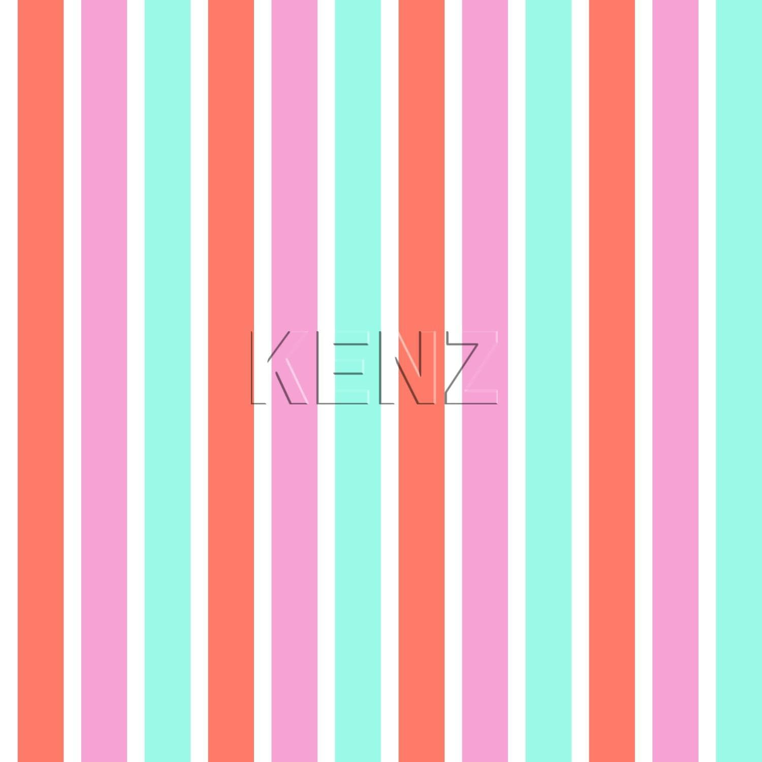 wallpaper vertical stripes pink, turquoise and coral red 138704