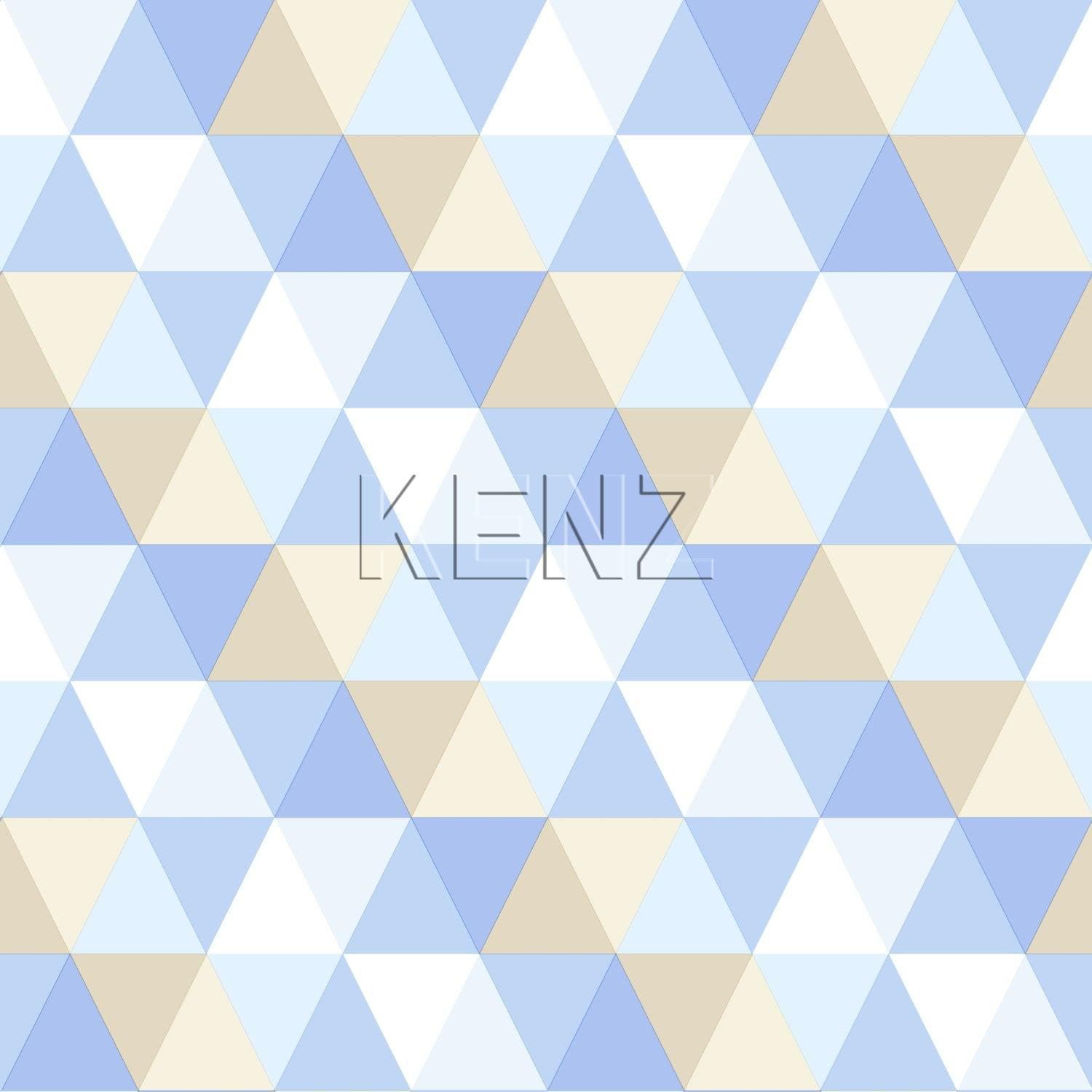 wallpaper triangles light blue, beige and white 138712