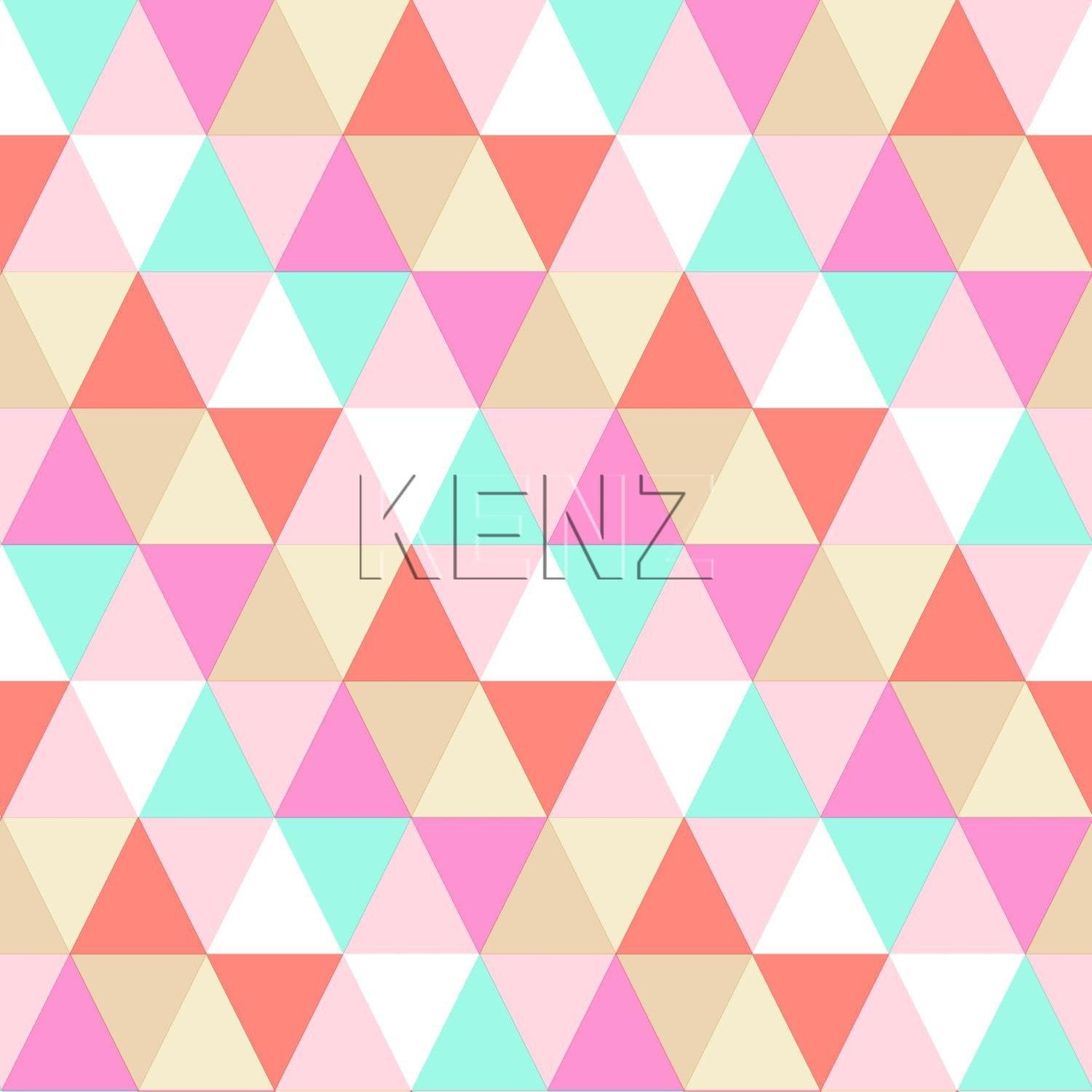 wallpaper triangles pink, turquoise and coral red 138714