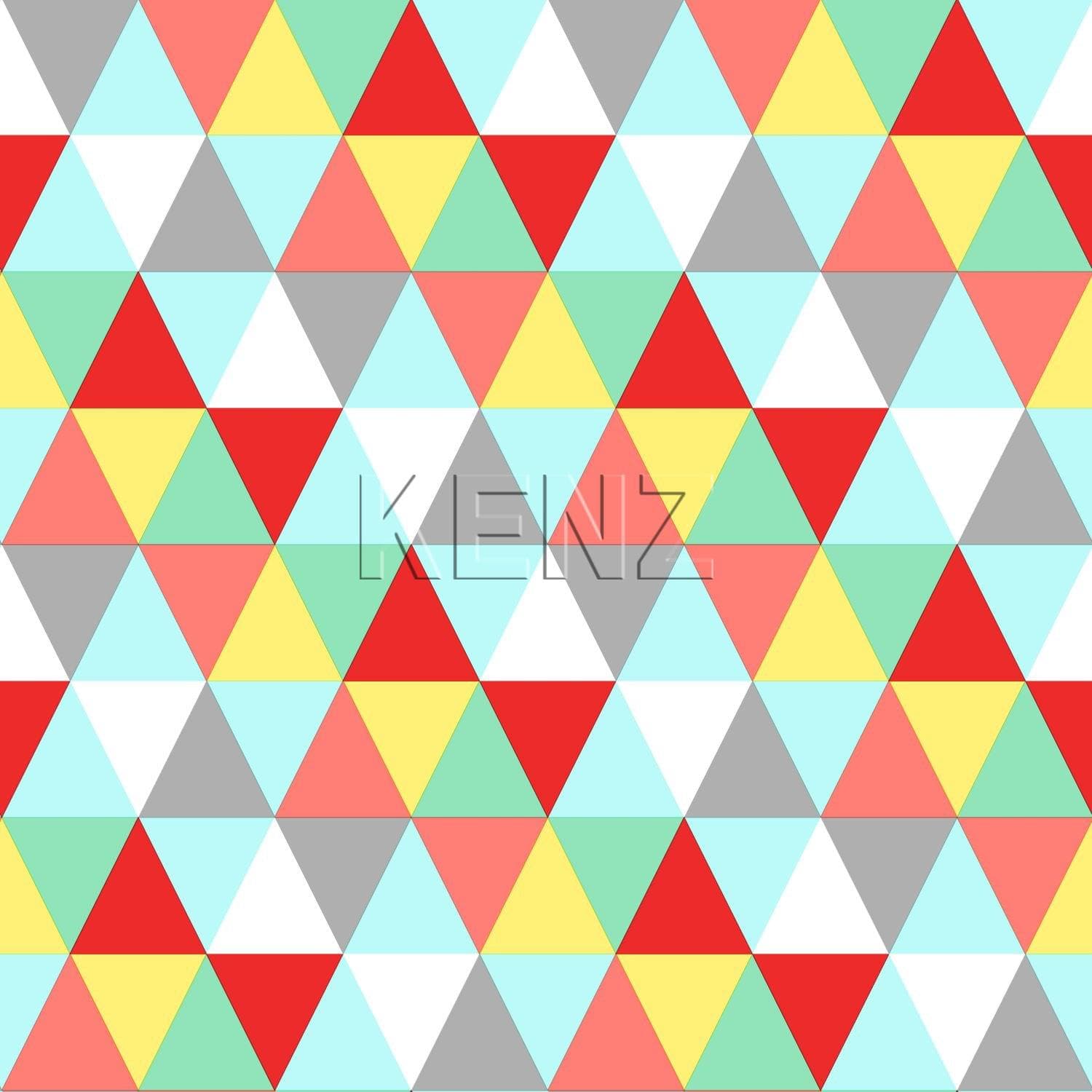 wallpaper triangles red, yellow and blue 138715