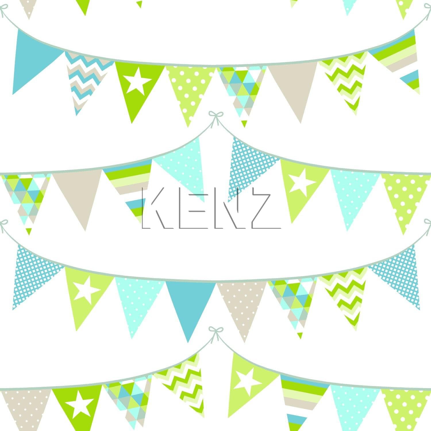 wallpaper flags turquoise, lime green and beige 138719