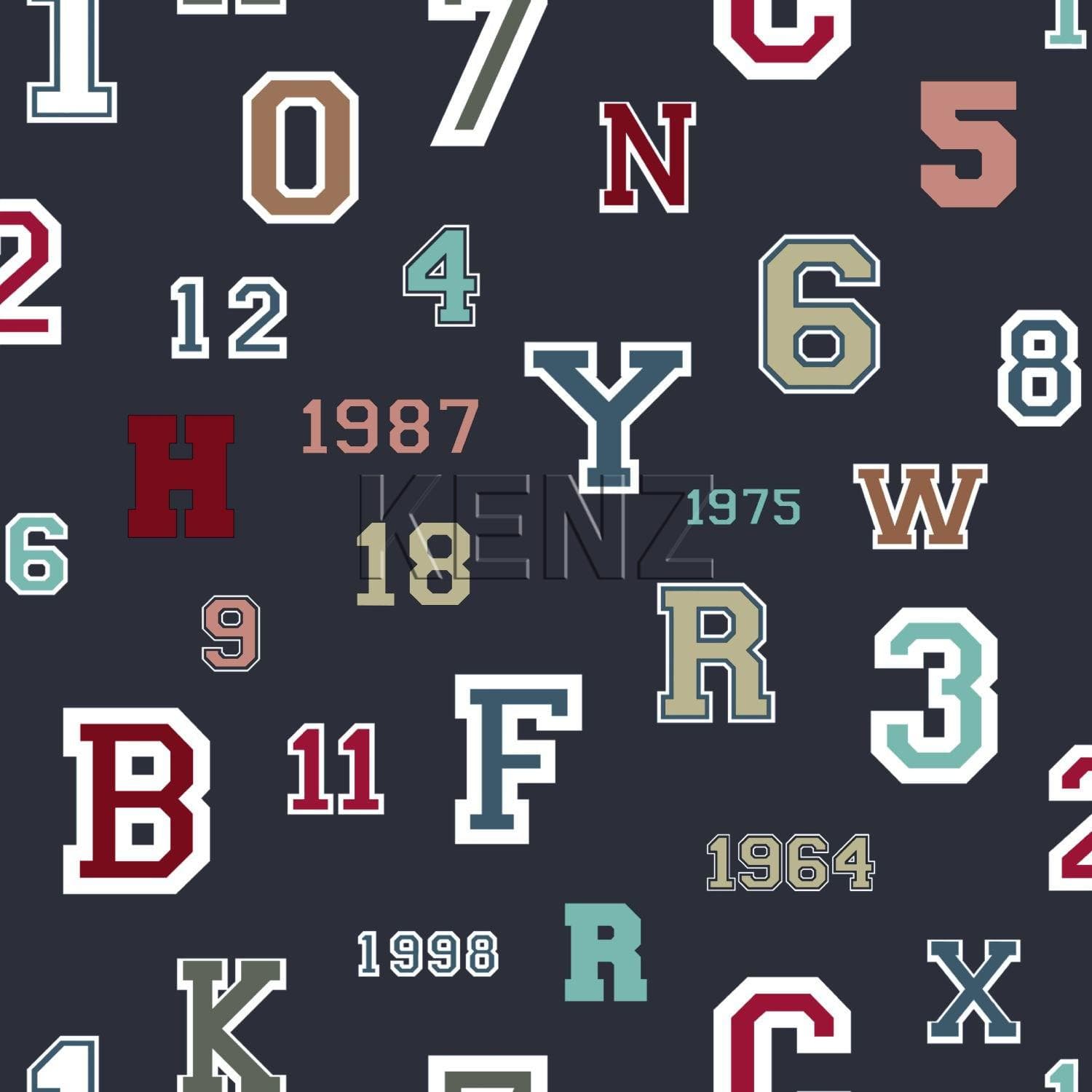 wallpaper numbers & letters red and blue 138833