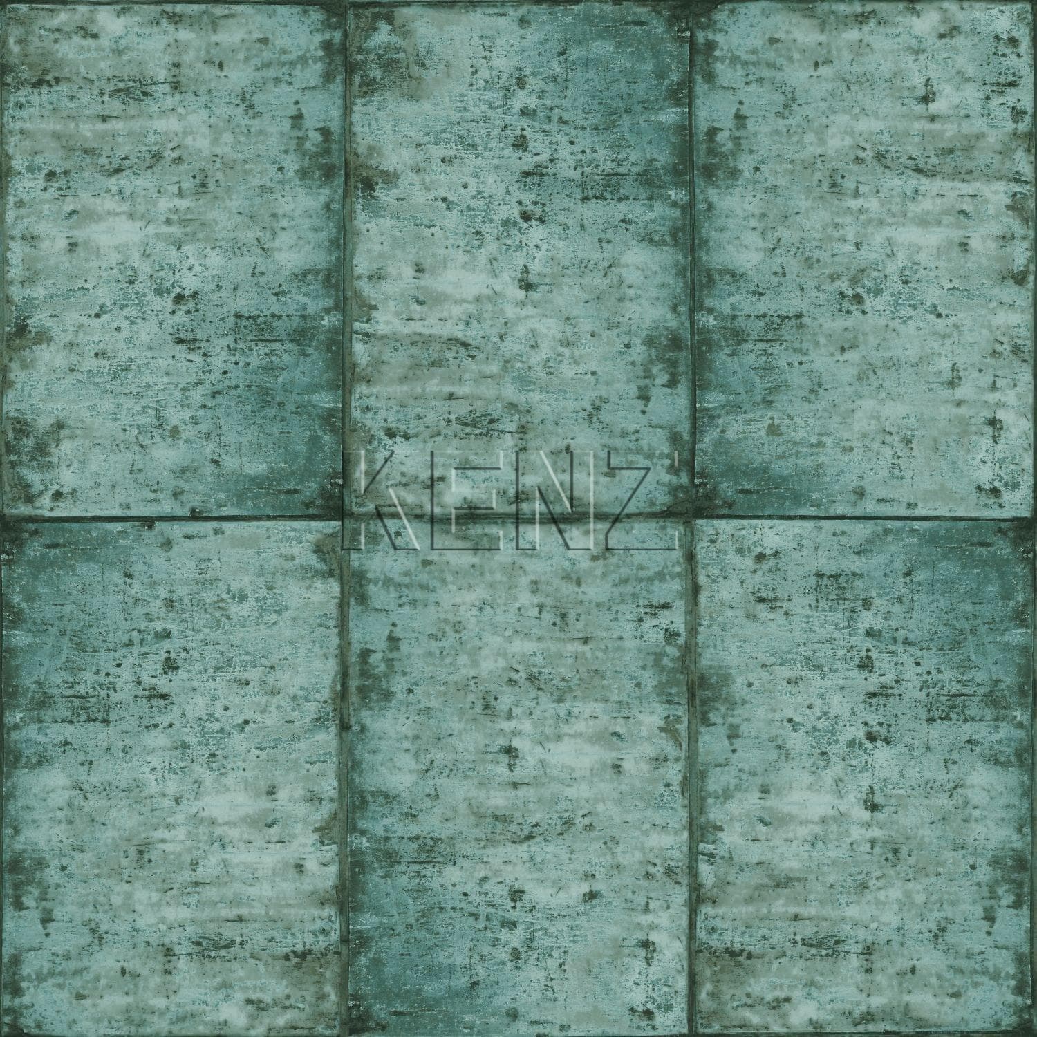 wallpaper zinc plates emerald green 138879