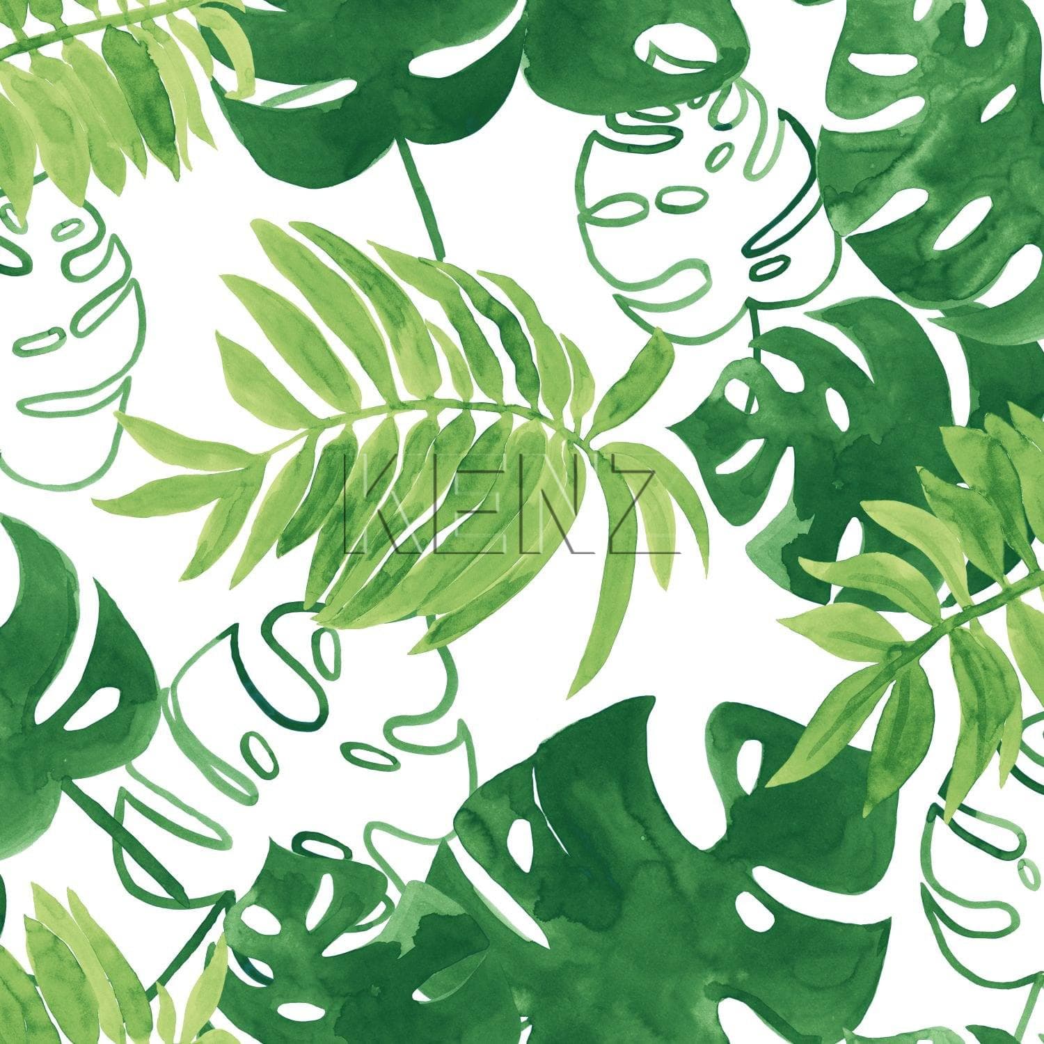 wallpaper painted tropical jungle leaves tropical jungle green 138887