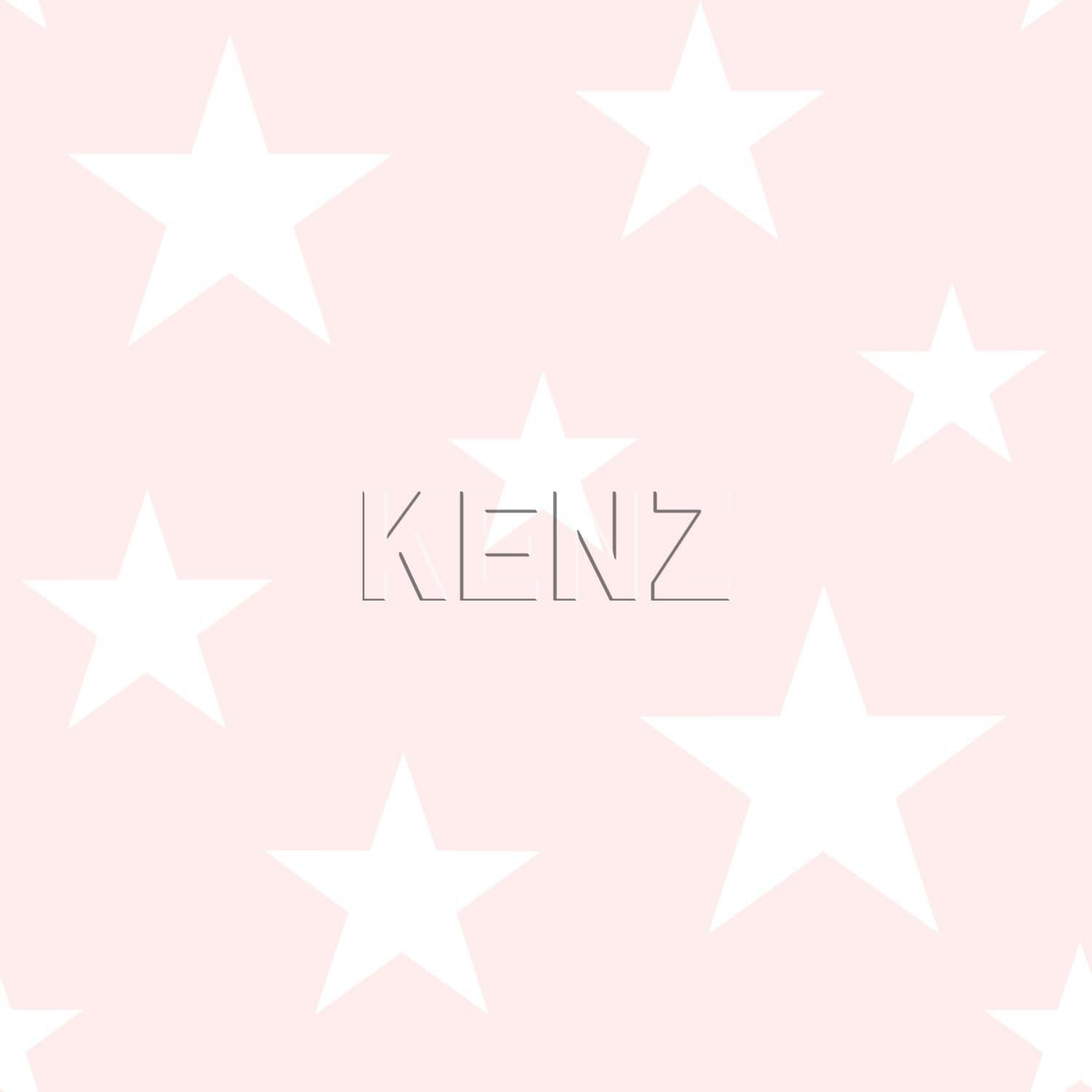 wallpaper big and small stars light pink and white 138931