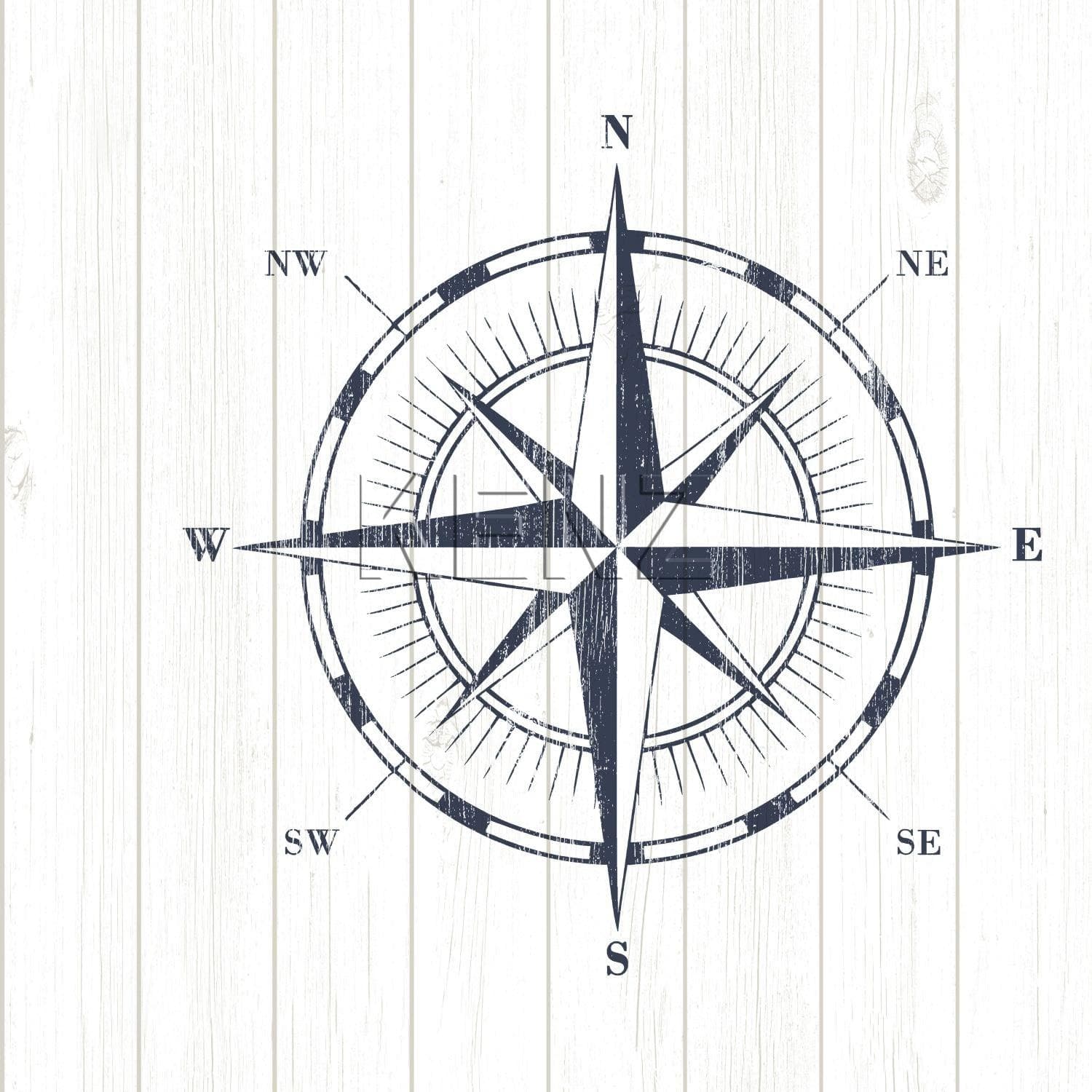 wallpaper compass rose on scrap wood dark blue and white 138975
