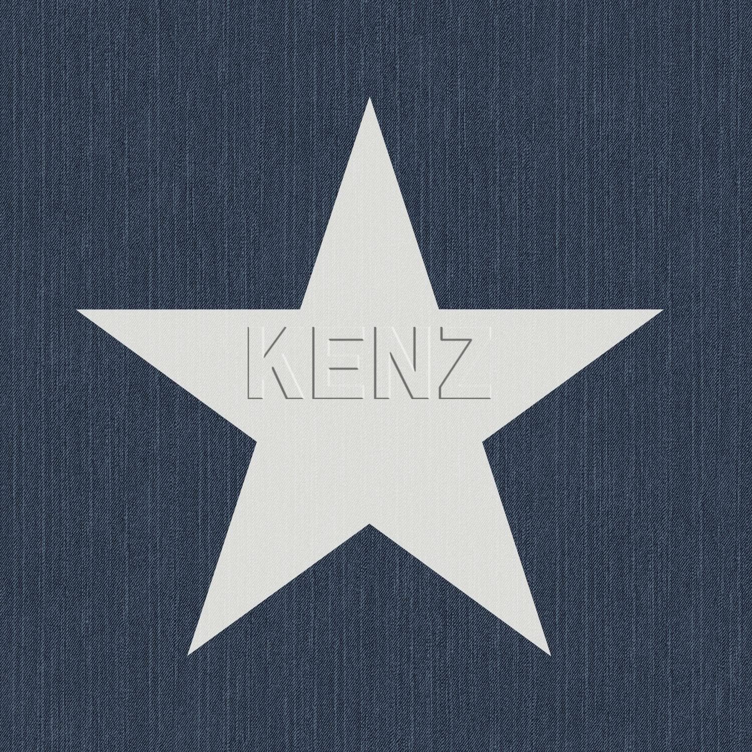 wallpaper stars on denim jeans fabric dark blue 138978