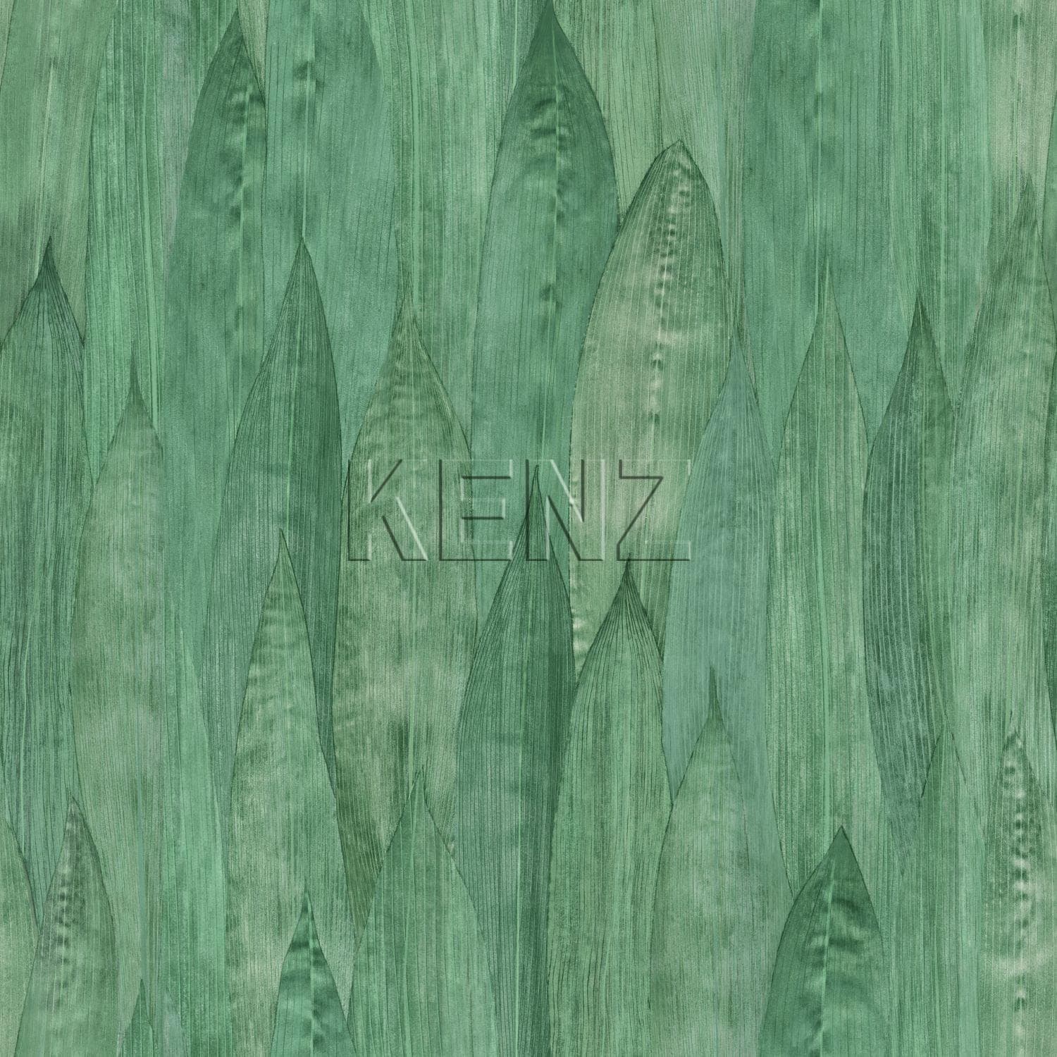 wallpaper leaves jade green 138987