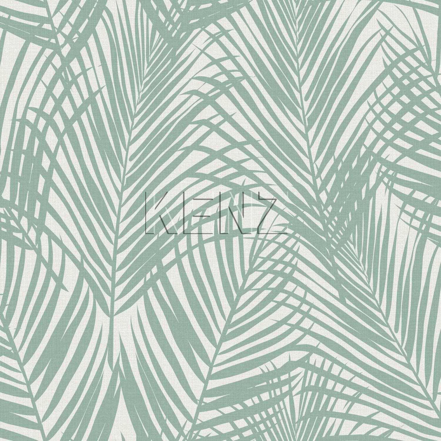 wallpaper palm leaves mint green 139005