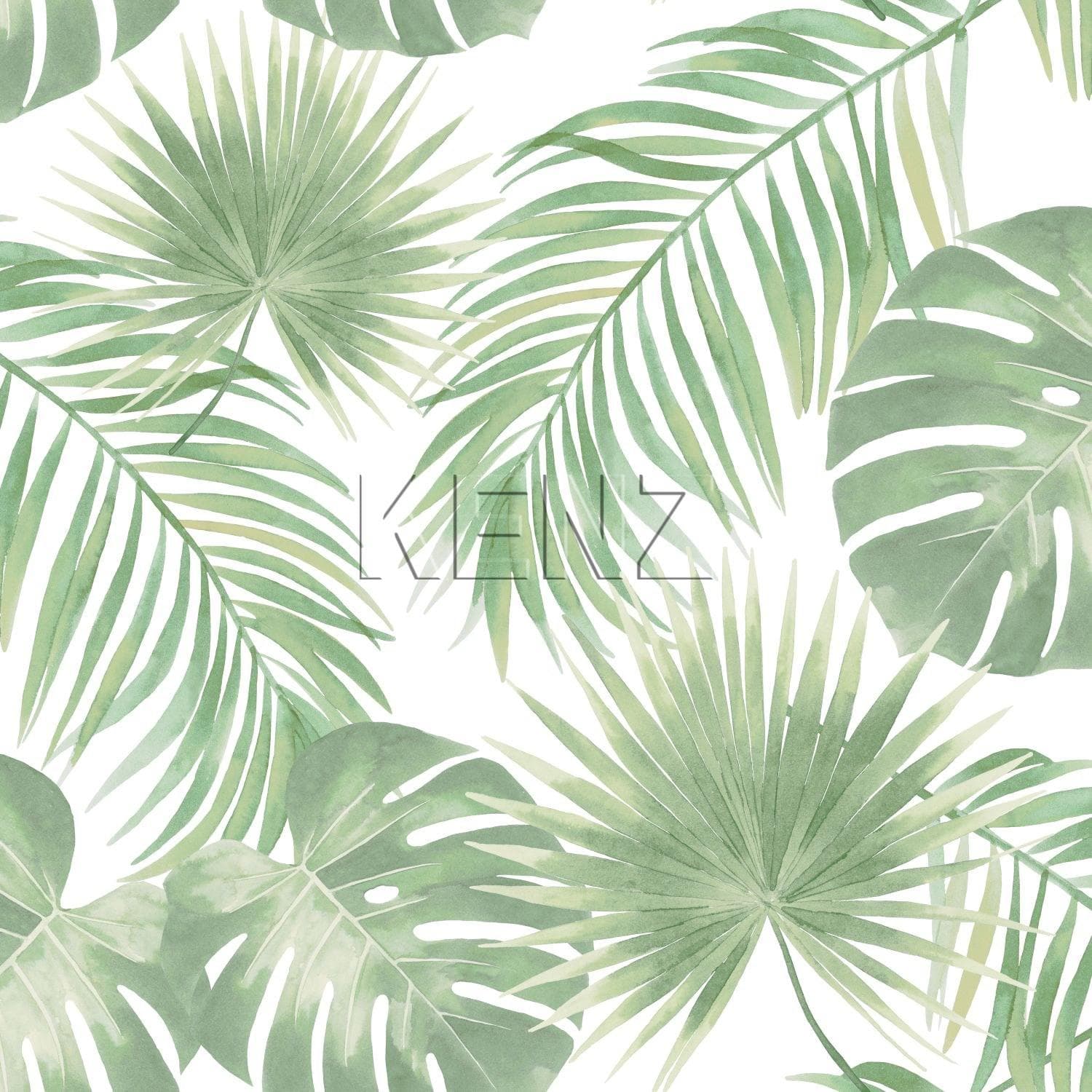 wallpaper tropical leaves mint green 139012