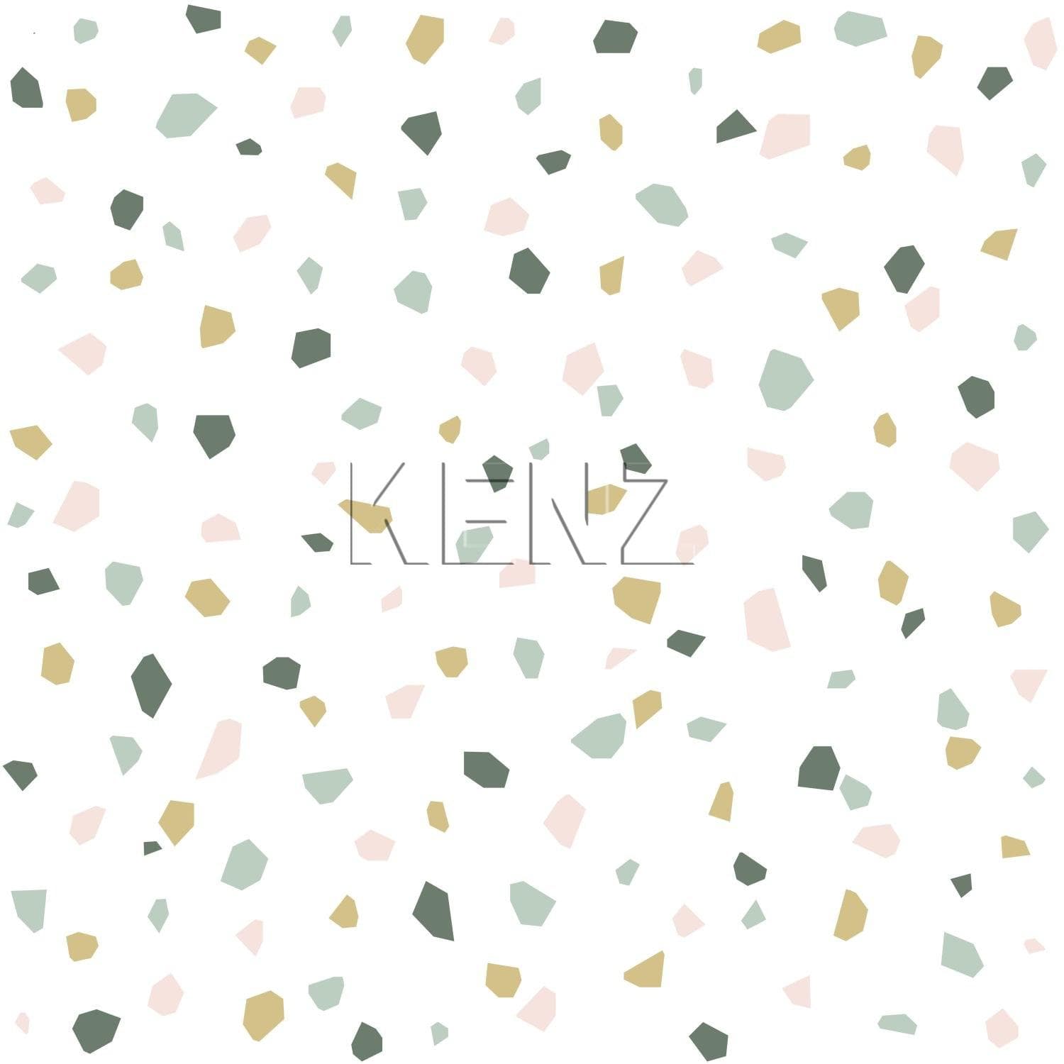 wallpaper terrazzo white, soft pink and mint green 139033