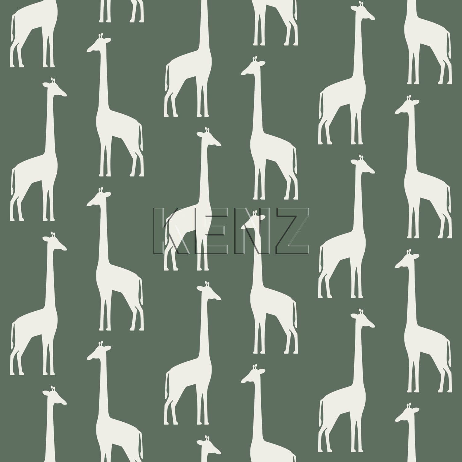wallpaper giraffes dark green 139060