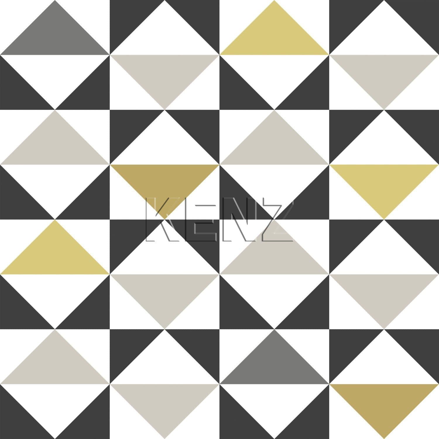 wallpaper graphic triangles white, black, gray and yellow ocher 139095