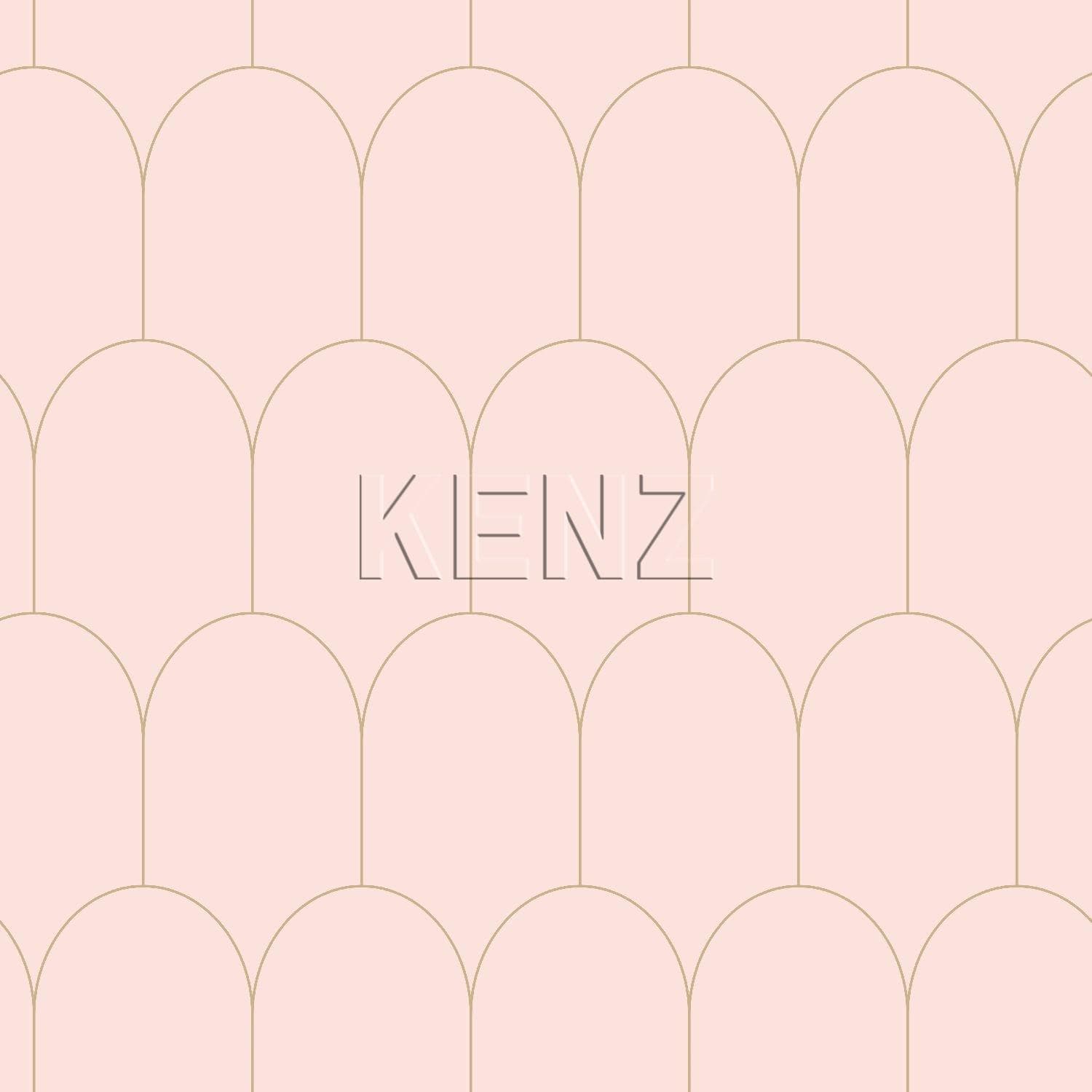 wallpaper art deco soft pink and gold 139201
