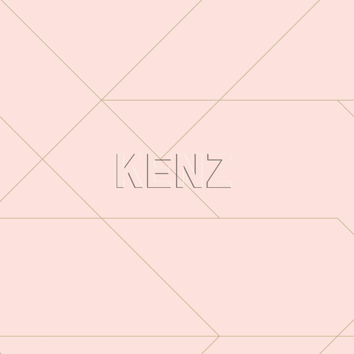 wallpaper graphic lines soft pink and gold 139211