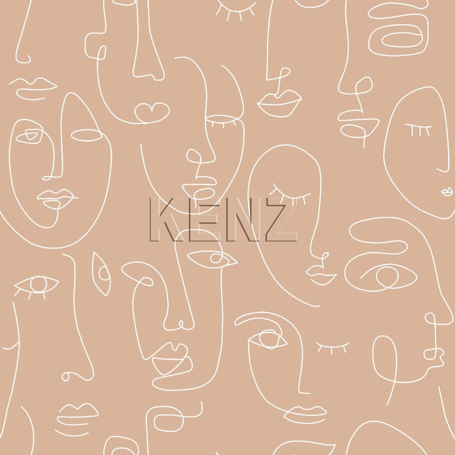 wallpaper faces peach pink and white 139214
