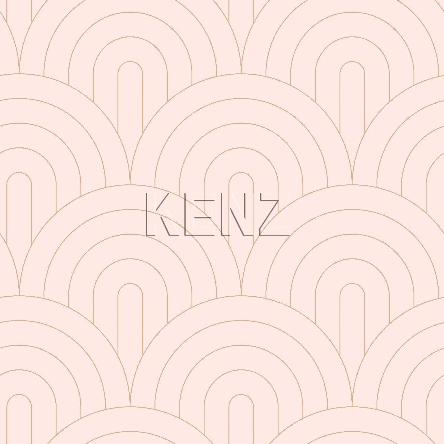 wallpaper art deco motif soft pink and rose gold 139217