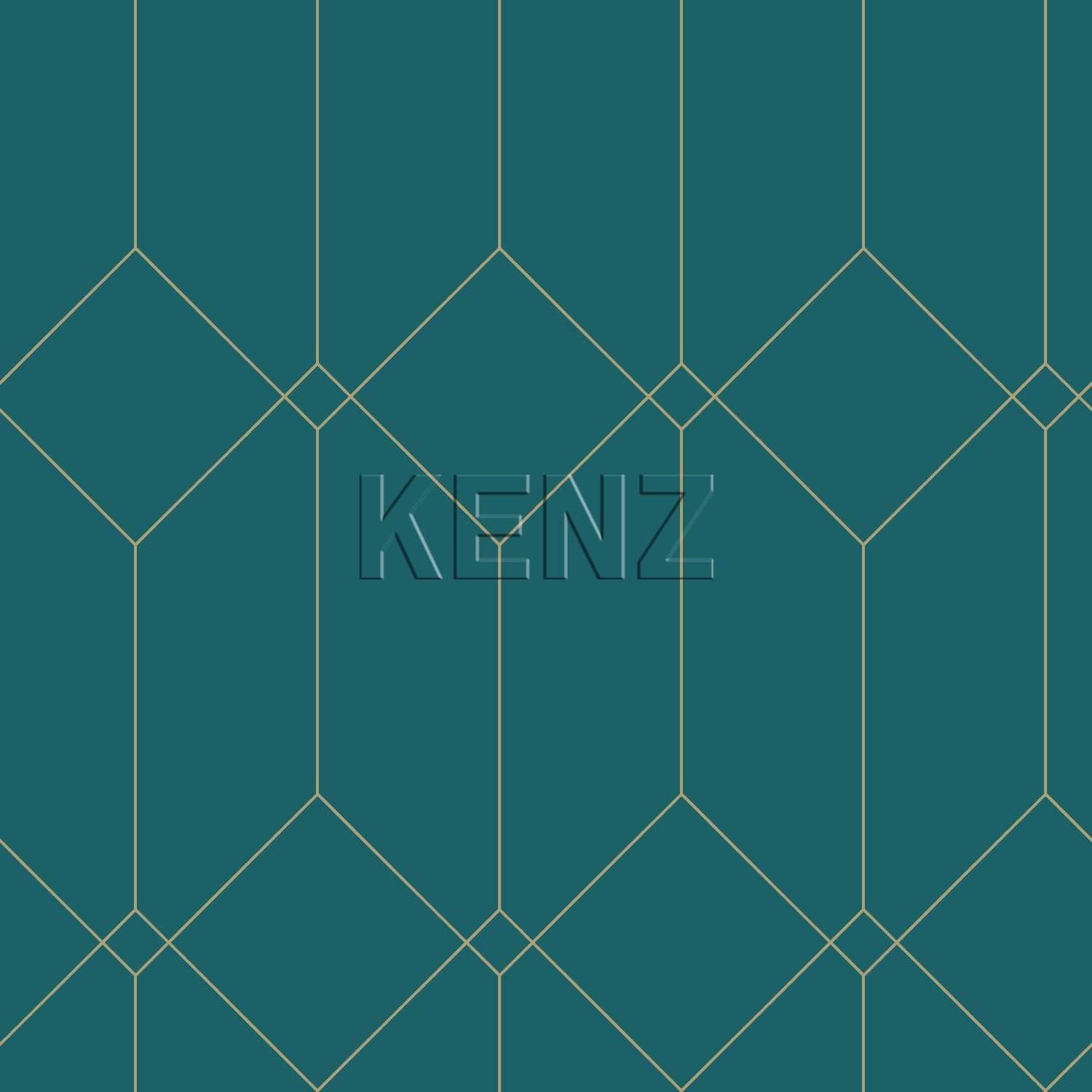 wallpaper art deco gold, green and blue 139224